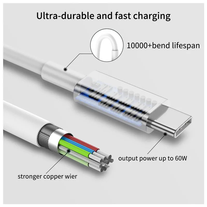 1M Type C To Type-C Fast Charging Usb Cable Ca-1018