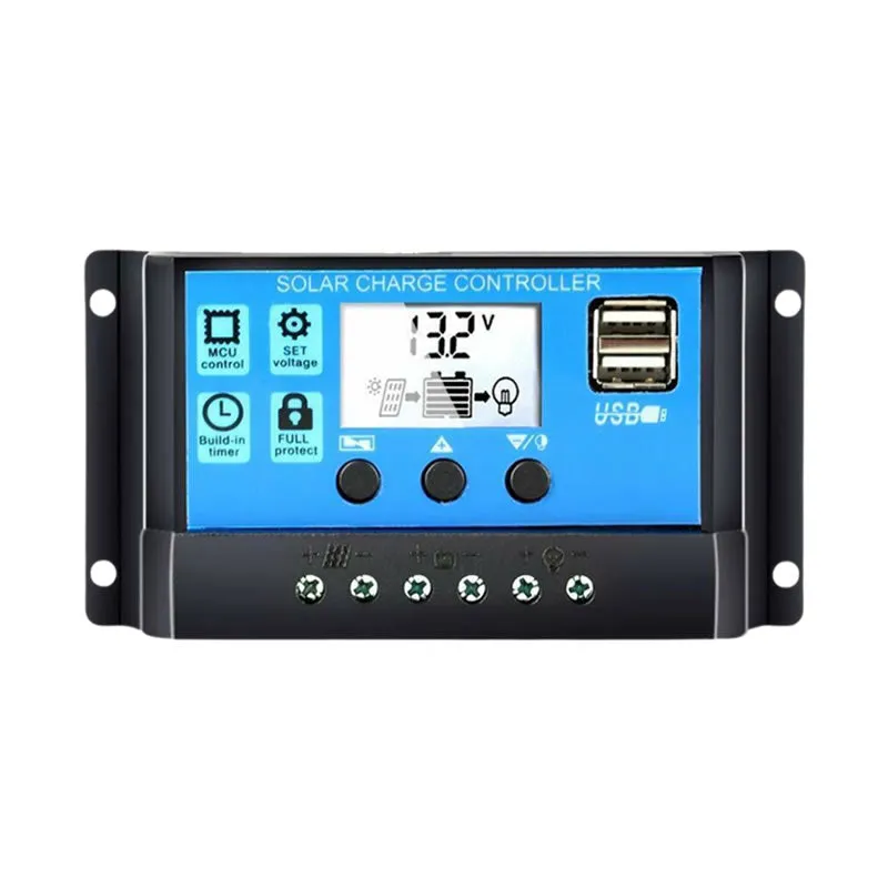 20A Lcd Dual Usb Solar Panel Battery Regulator Charge Controller Xf0837