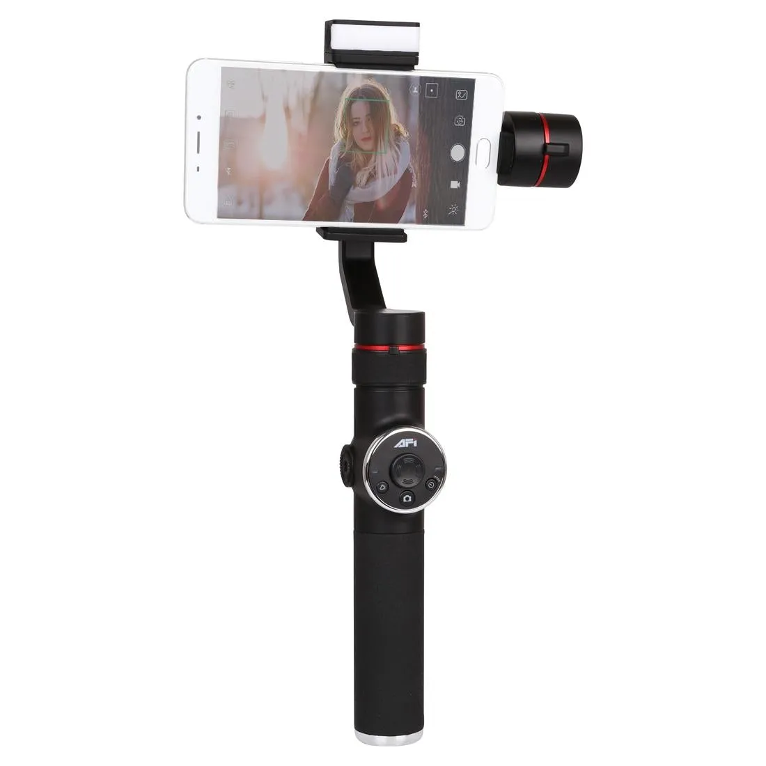 3-Axis Gimbal Stabilizer | Tripod Mount & Fill Light | Smartphone Compatibility | Black