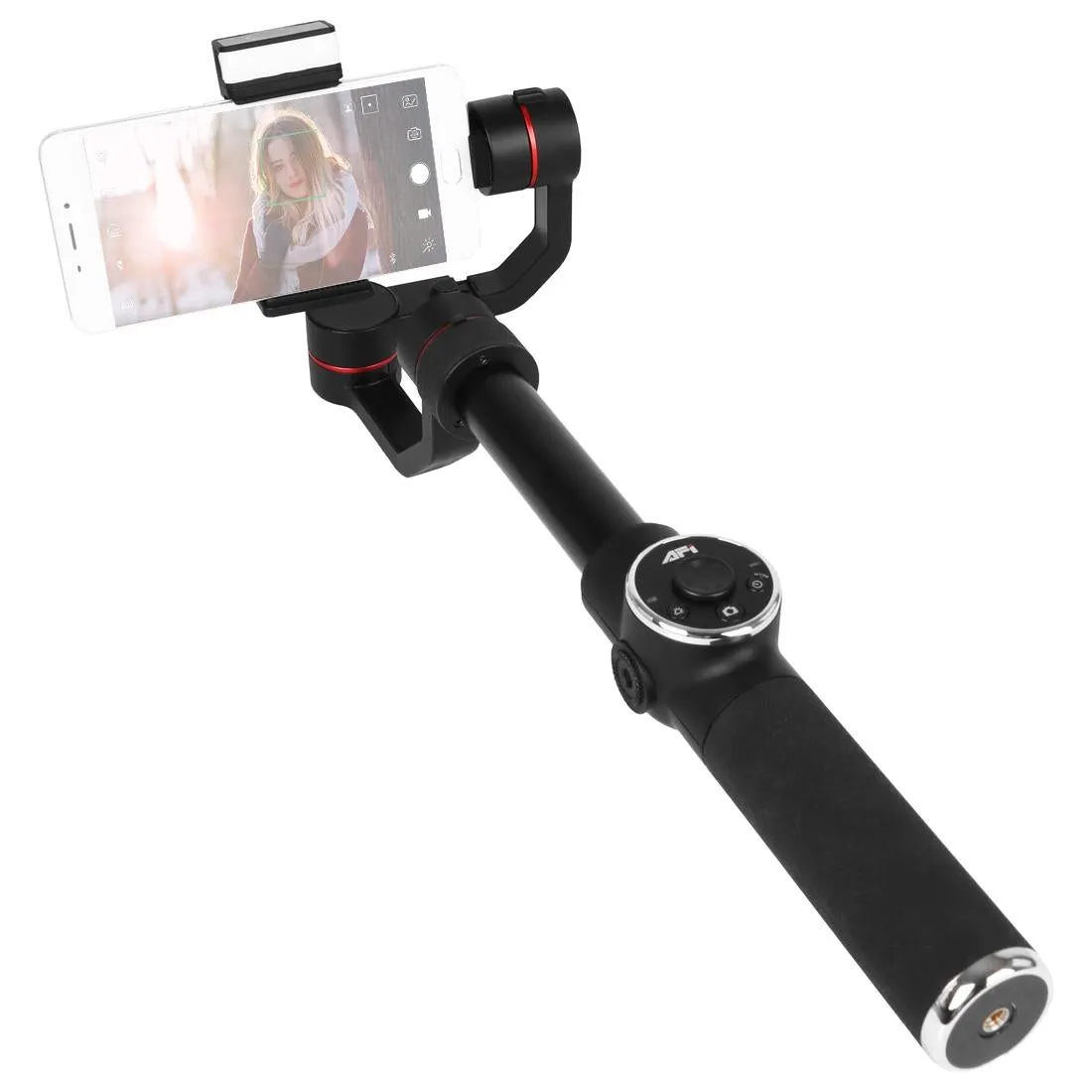 3-Axis Gimbal Stabilizer | Tripod Mount & Fill Light | Smartphone Compatibility | Black