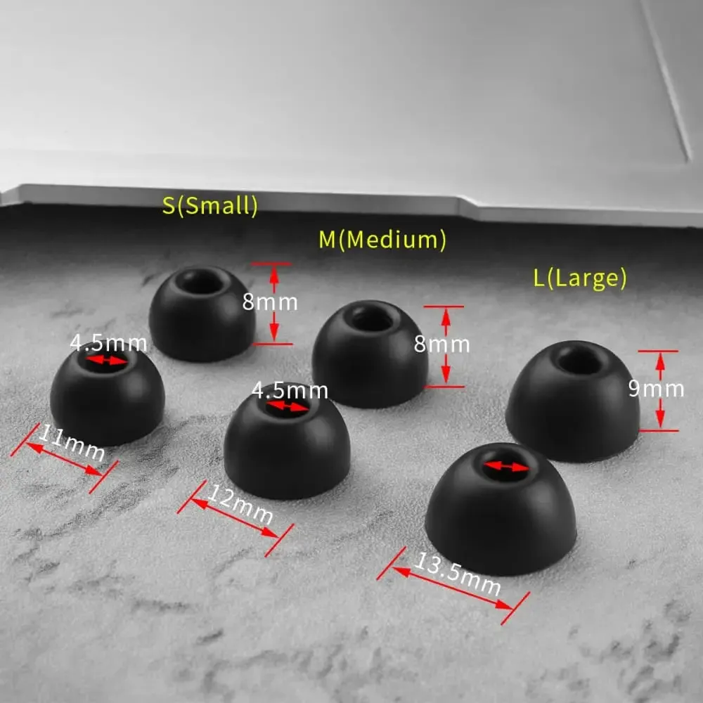 6 Pcs Anti-slip Silicone Ear Tips for Beats Fit Pro Wireless Headphones