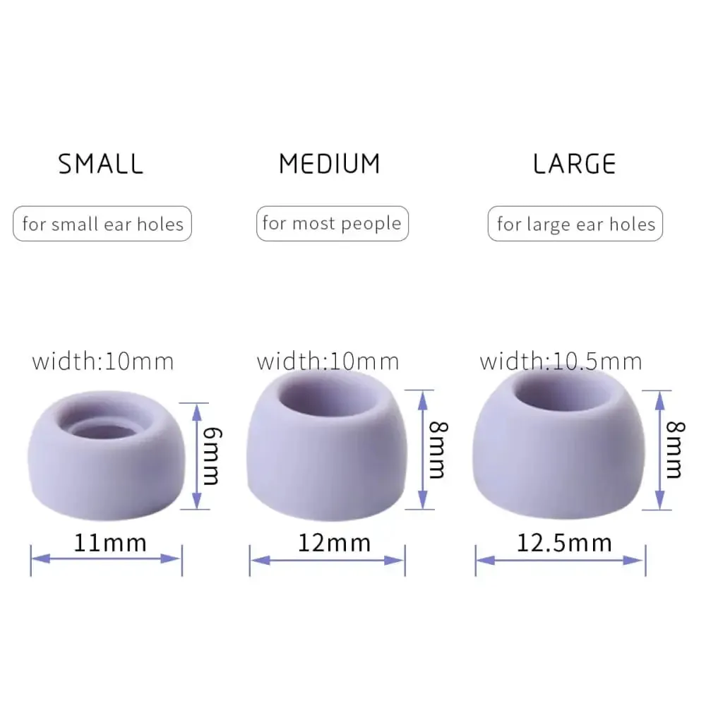 6pcs Anti-slip Silicone Ear Tips for Realme Air Buds 2 Earphone