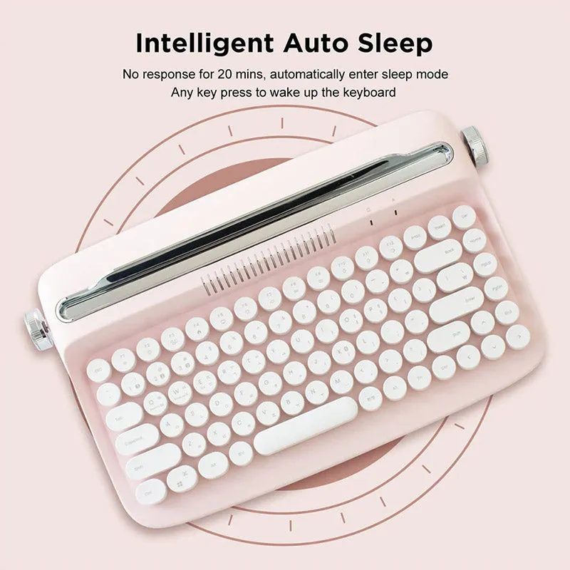 ACGAM ACTTO B303 Typewriter Retro Bluetooth Membrane Keyboard