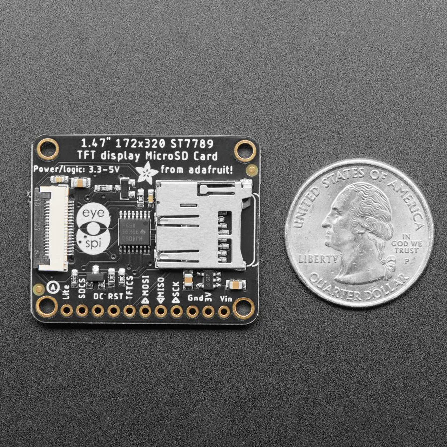 Adafruit 1.47" 320x172 Rounded IPS Display