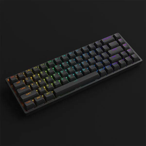 Akko 3068S Shine-Through RGB Hot-Swappable Mechanical Keyboard Black (Akko CS Jelly Purple)