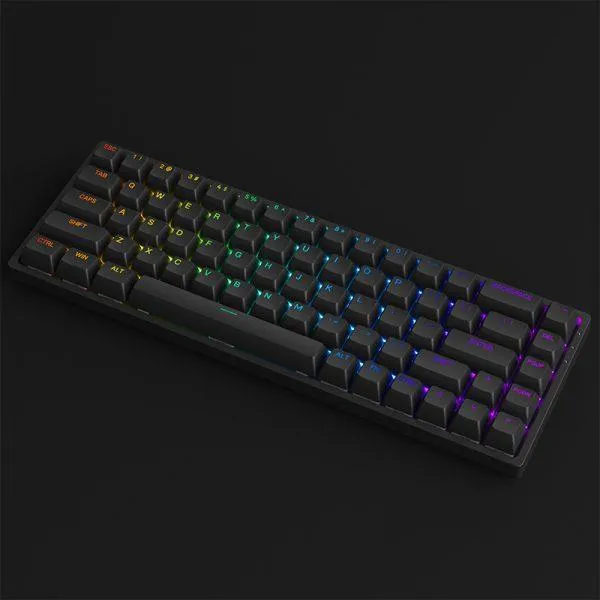Akko 3068S Shine-Through RGB Hot-Swappable Mechanical Keyboard Black (Akko CS Jelly Purple)