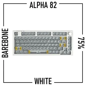 Alpha 82 - 75% Wireless Keyboard Barebone Kit with knob