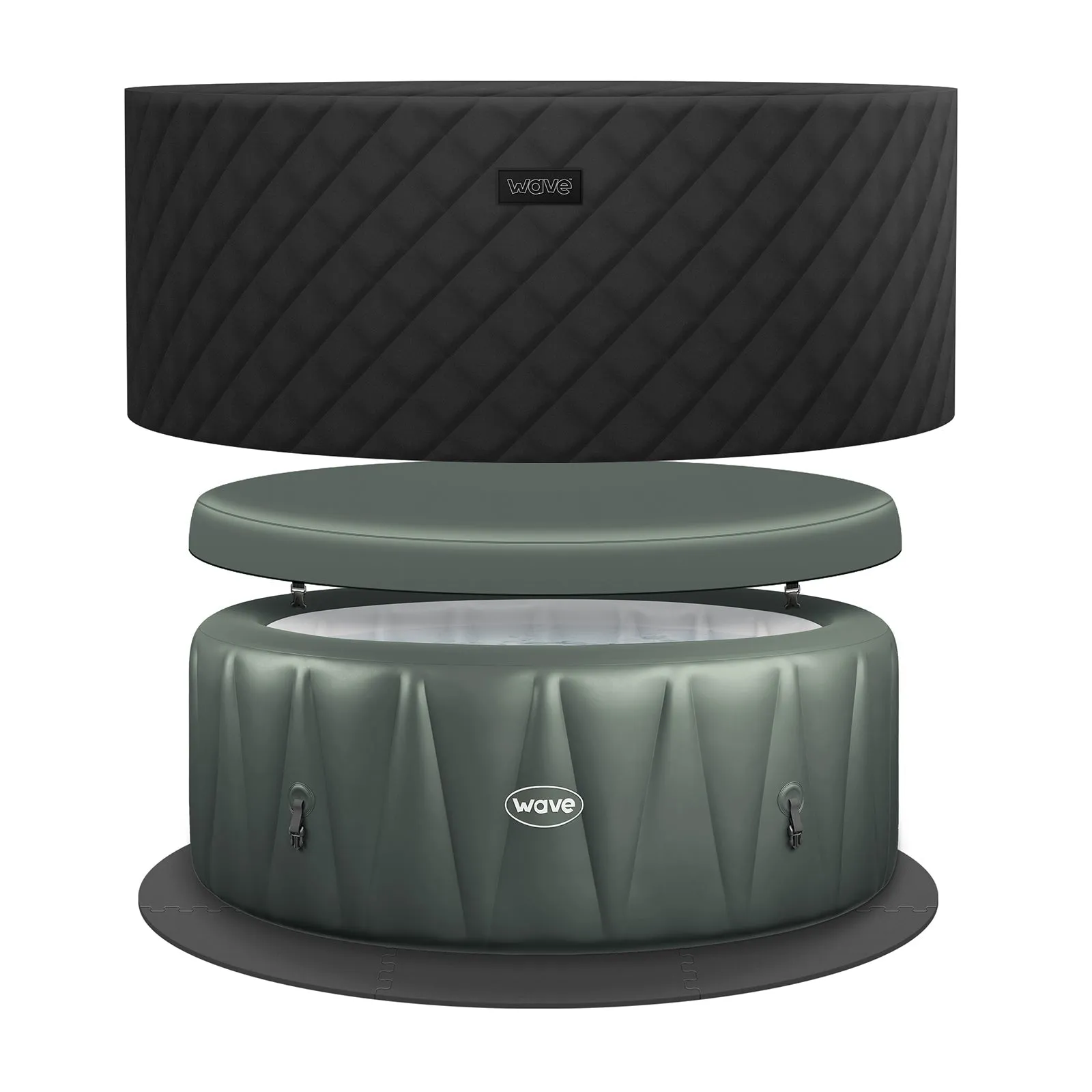 Atlantic | 4/6-Person Inflatable Hot Tub | Integrated Heater | Sage