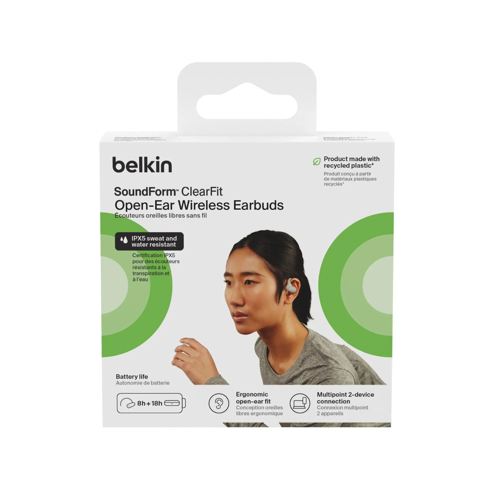 Belkin SoundForm ClearFit Open Ear True Wireless Headphones (Sand)