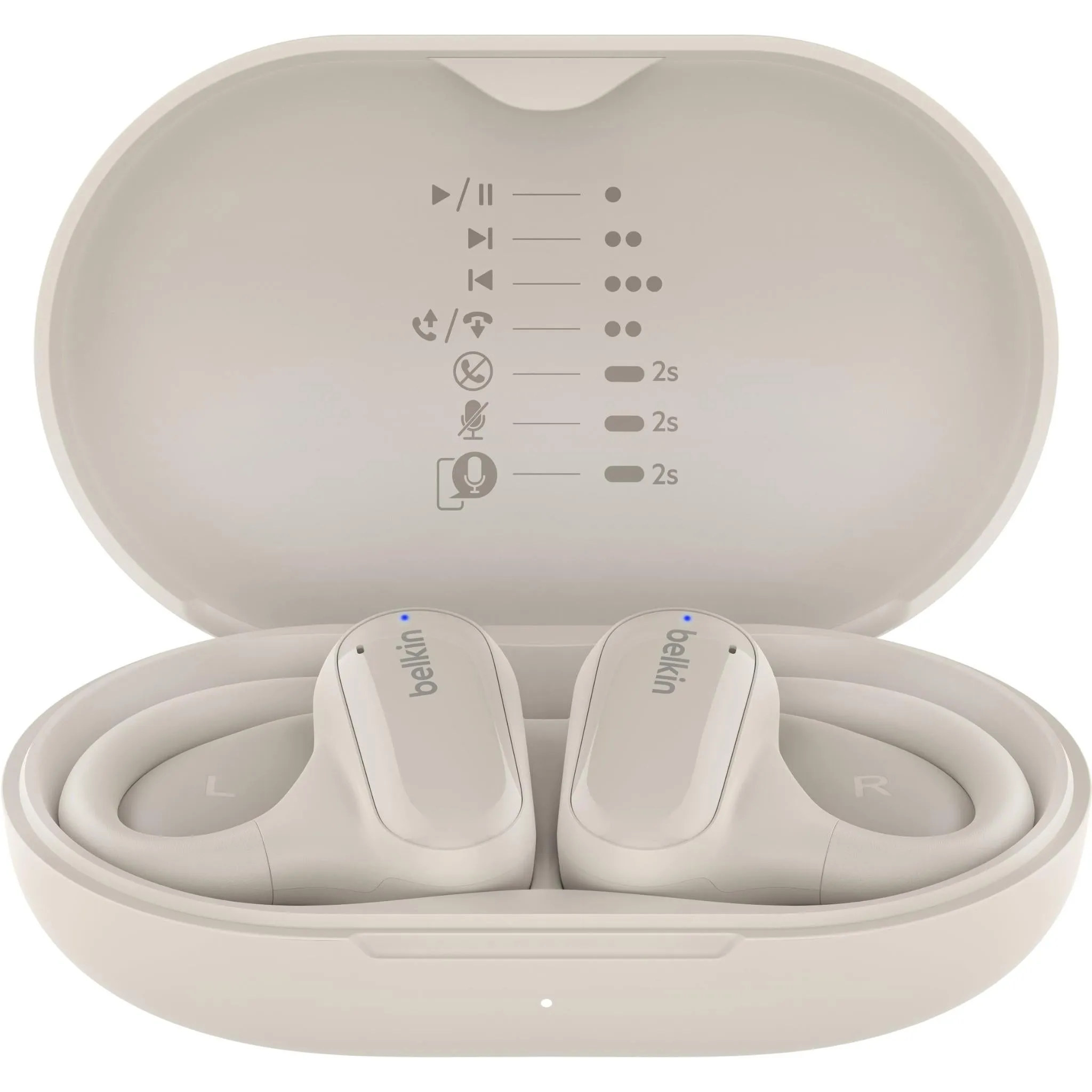 Belkin SoundForm ClearFit Open Ear True Wireless Headphones (Sand)