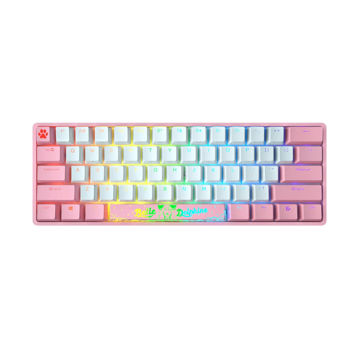 Belle Delphine X Ghost Edition K1 Wireless Mechanical Keyboard - Kitty Pink