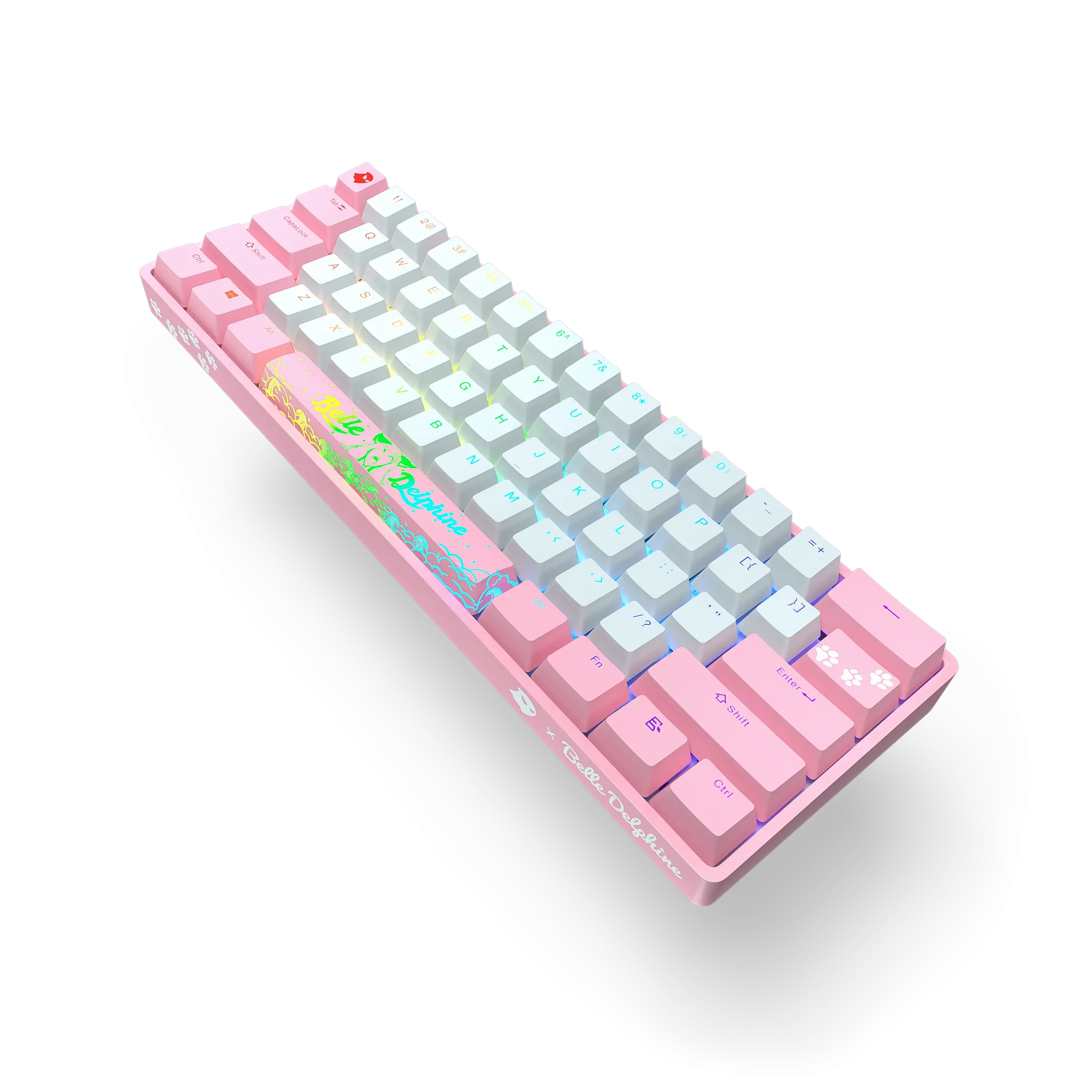 Belle Delphine X Ghost Edition K1 Wireless Mechanical Keyboard - Kitty Pink