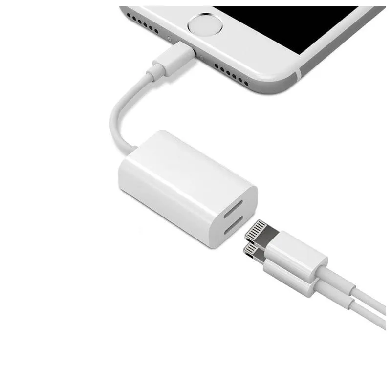 Double Lightning Jack Y Cable For Iphone