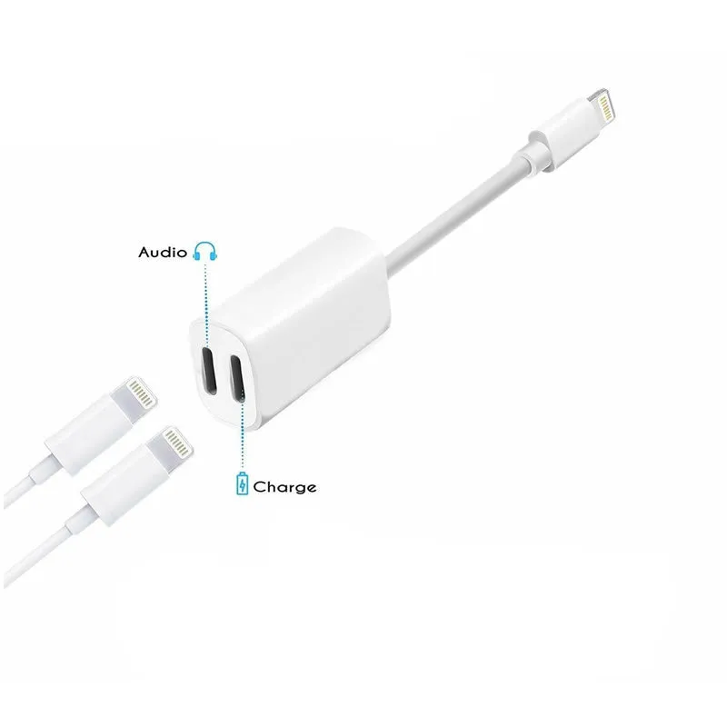 Double Lightning Jack Y Cable For Iphone