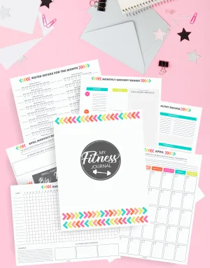 Fitness Journal Printable Kit (50 Pages)