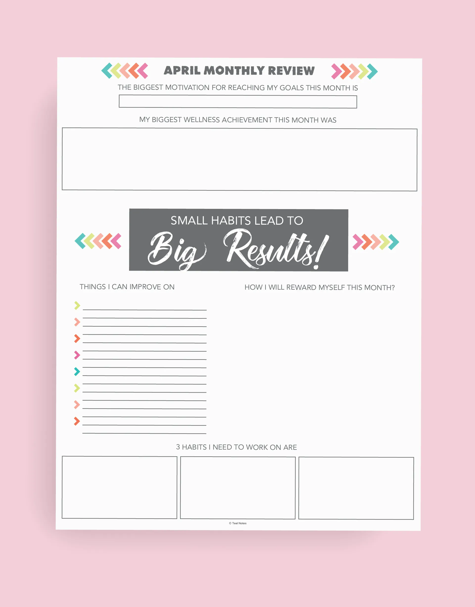 Fitness Journal Printable Kit (50 Pages)