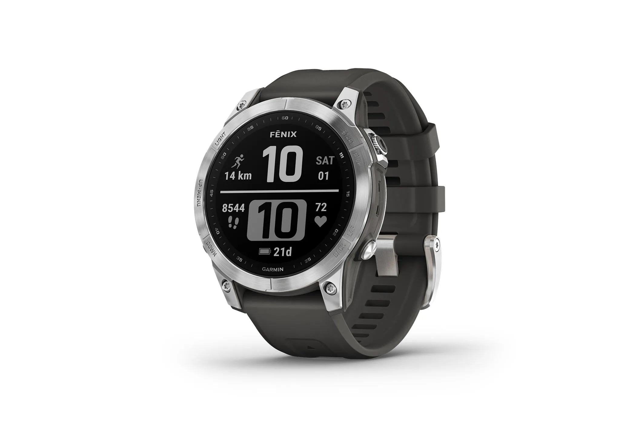Garmin Fenix 7 Smartwatch Silver Graphite Band