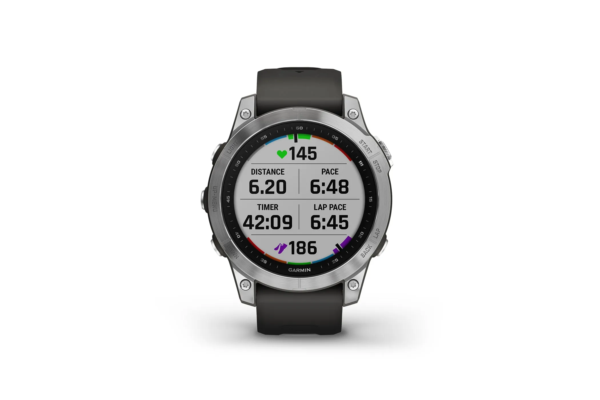 Garmin Fenix 7 Smartwatch Silver Graphite Band
