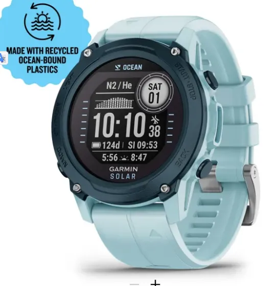 Garmin Wearables Descent™ G1 Solar Black Band Smart Watches