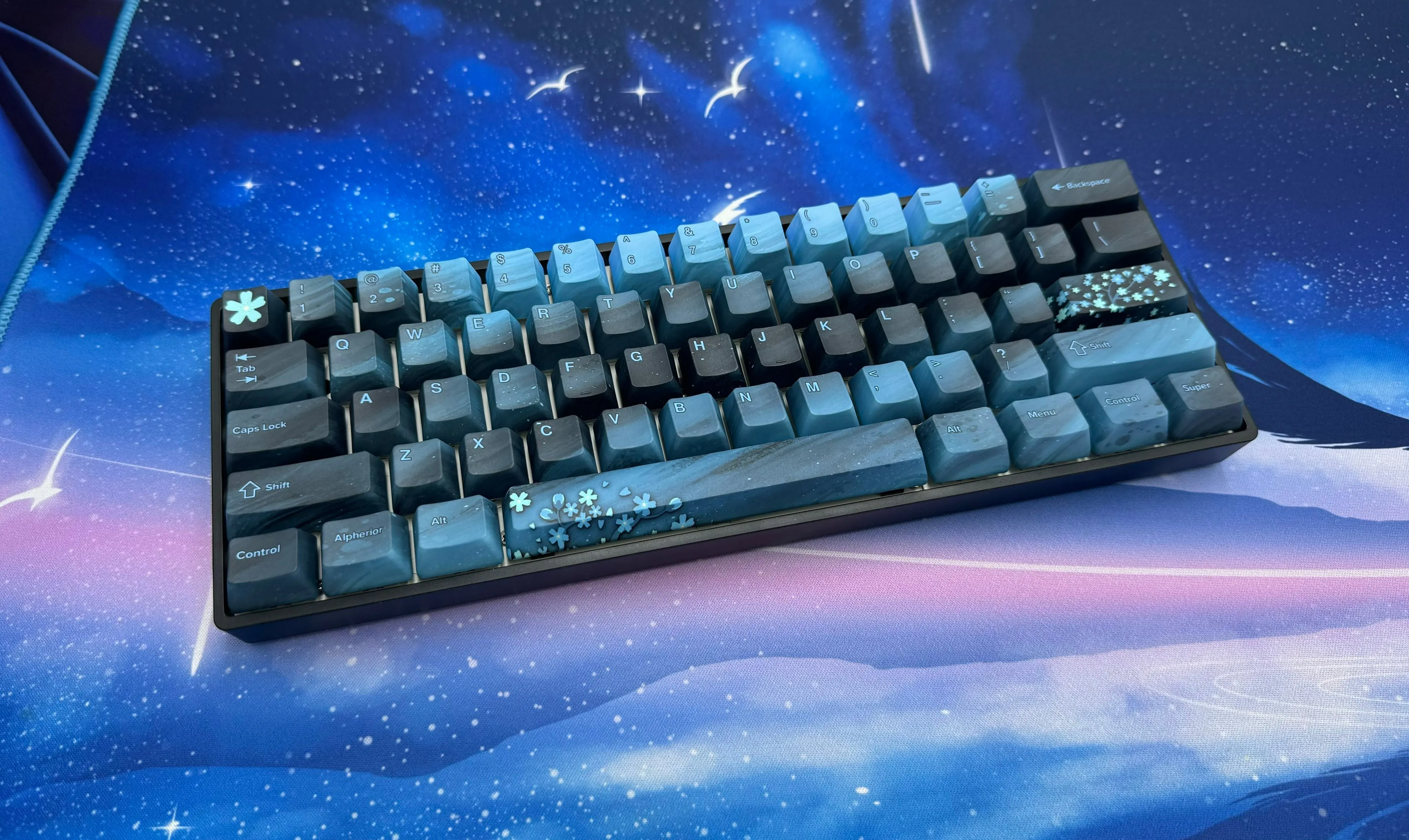 Hayabusa 60% Keyboard - Midnight Sakura