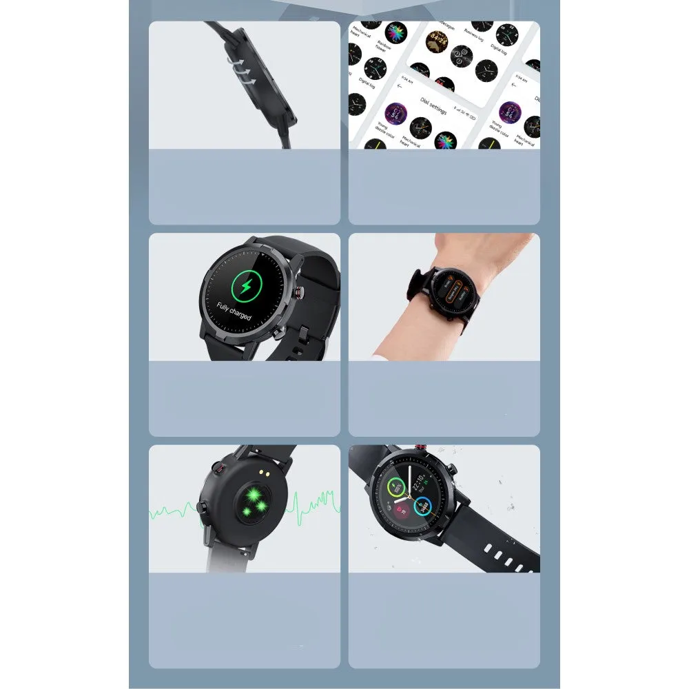 Haylou (by Xiaomi*) - RT Fitness Tracker Smart Watch with heart rate / sleep monitoring 1.28" display (IP68) - Black
