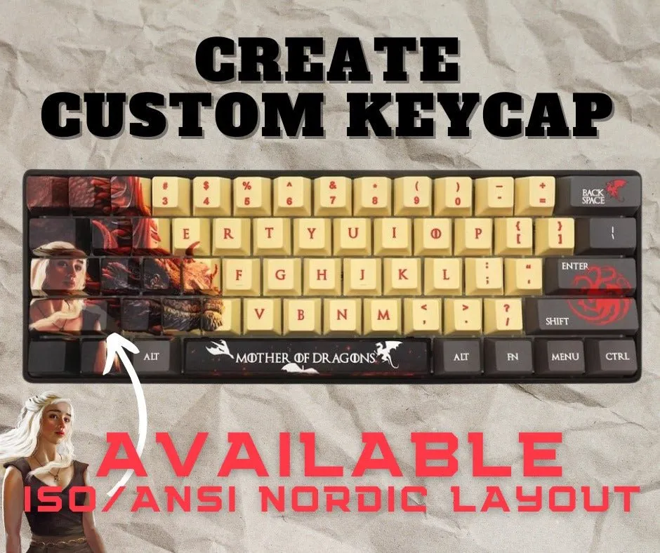 HHKB 60% Keyboard Custom Keycaps ( ANSI | 60 Keys )