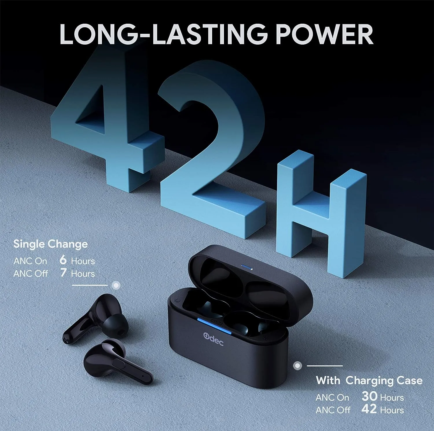 Hybrid ANC & ENC TWS Noise Canceling Headphones Stereo Wireless Headphones
