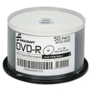 INKJET PRINTABLE DVD-R, 50-PACK, (5 DOZEN PER PACK)