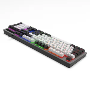 JK104 ABS لوحة مفاتيح سلكية ميكانيكية RGB . JK104 ABS Wired Mechanical Keyboard RGB Backlit