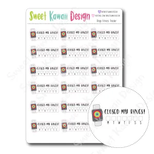 Kawaii Rings Fitness Tracker Stickers