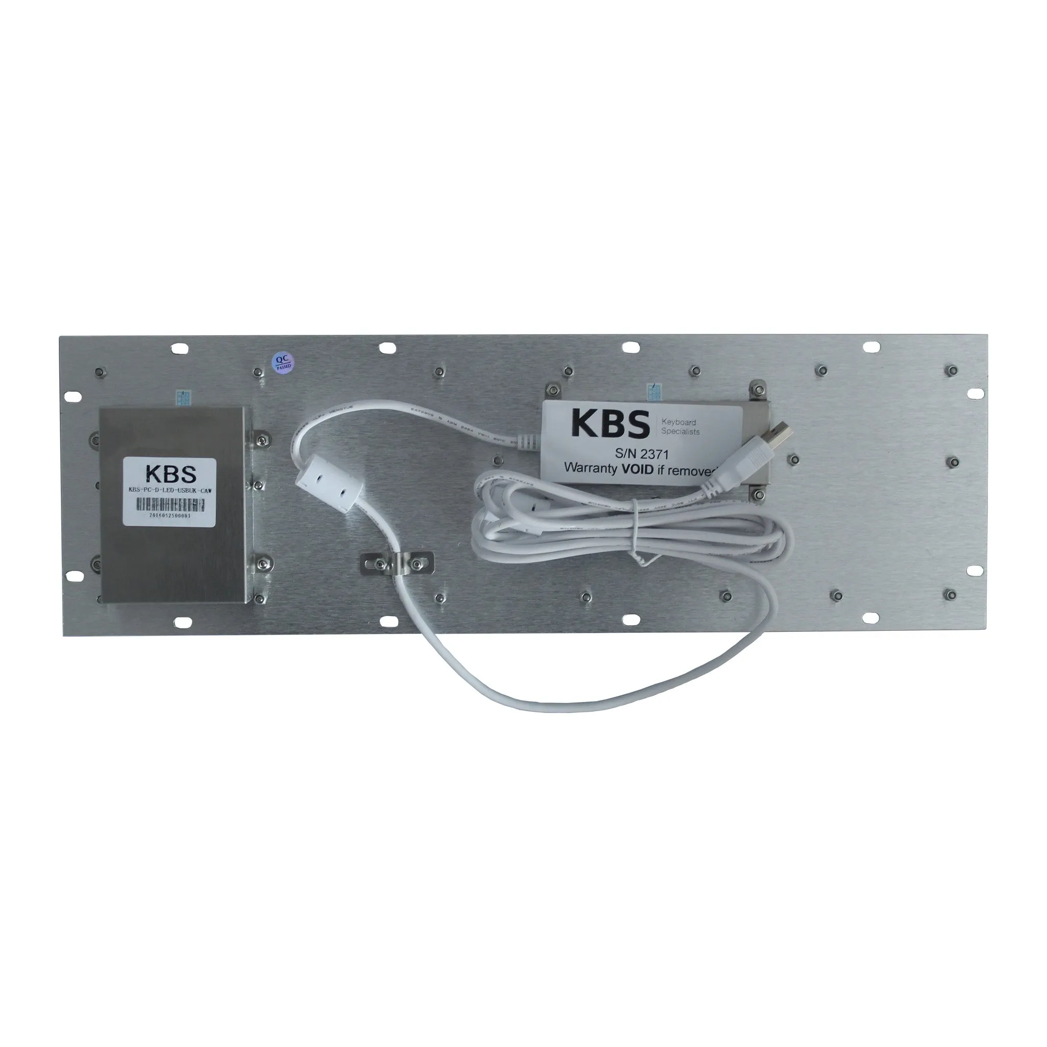 KBS-PC-D-LED Stainless Steel LED Keyboard with Integrated Trackball