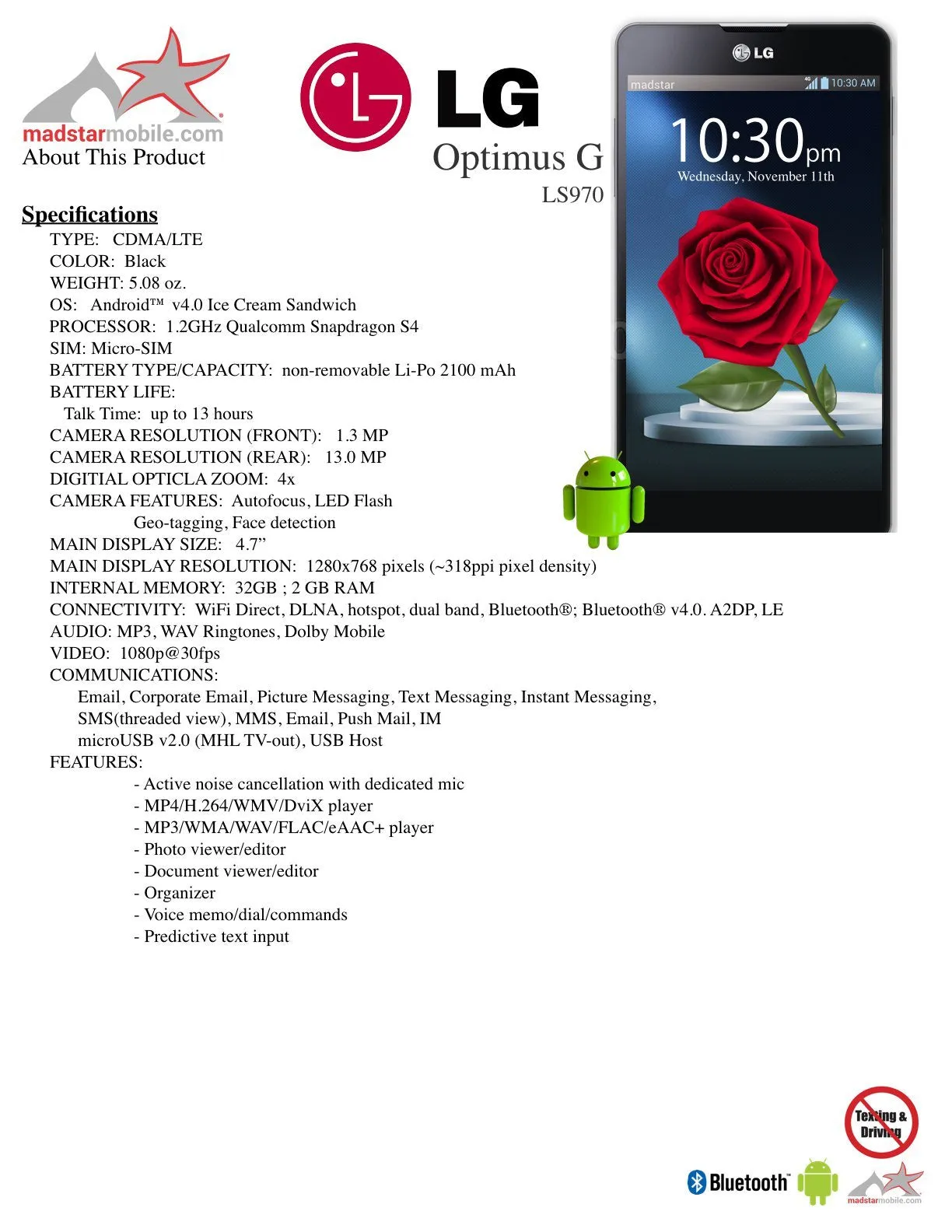 Madstar Sharp Shooter (LG Optimus LS970)