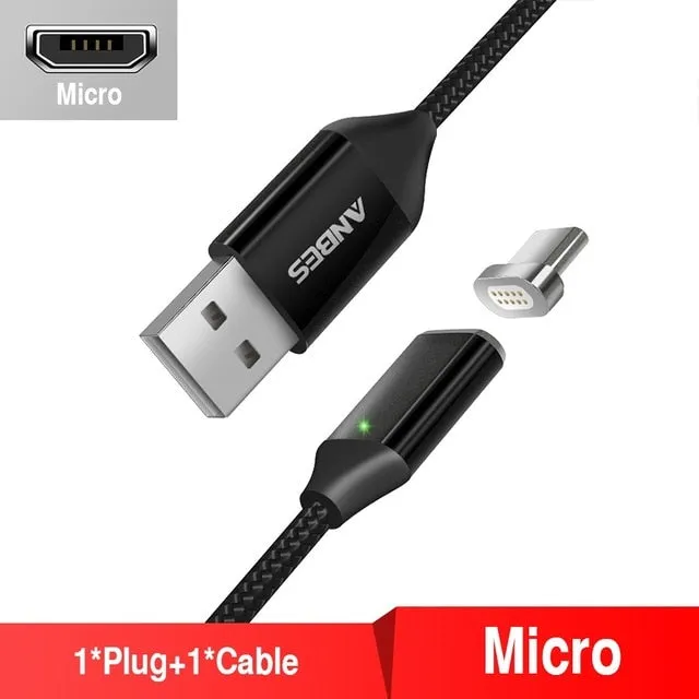 Magnetic Micro USB Cable For Xiaomi Huawei Android Mobile Phone Fast Charging