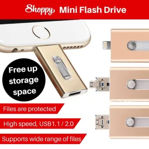 Mini Flash Drive 64GB USB3.0 for iPhone and iPad