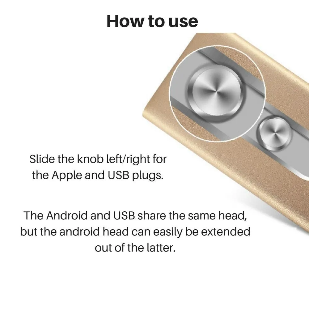 Mini Flash Drive 64GB USB3.0 for iPhone and iPad