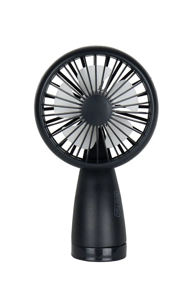 MO0009 Black Portable Flash Light Mini Fan (USB Chargeable)