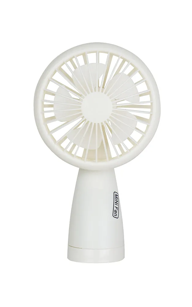 MO0009 White Portable Flash Light Mini Fan (USB Chargeable)