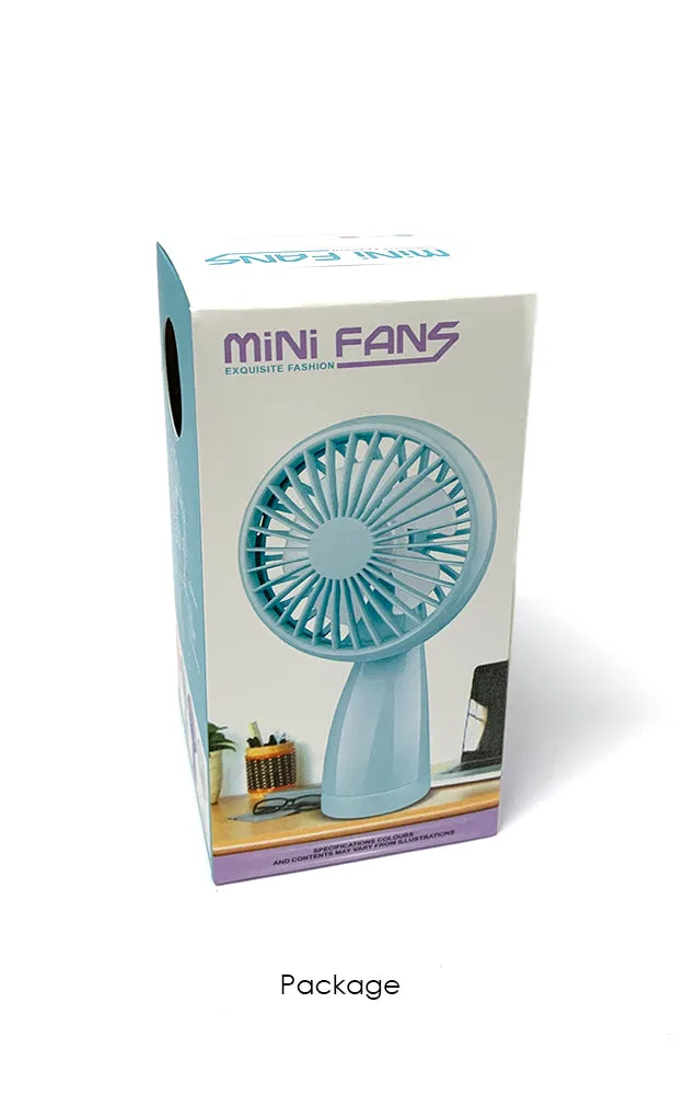 MO0009 White Portable Flash Light Mini Fan (USB Chargeable)
