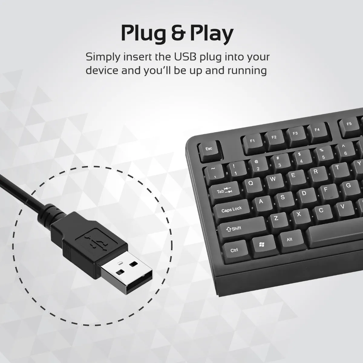 Professional Ergonomic Wired Keyboard