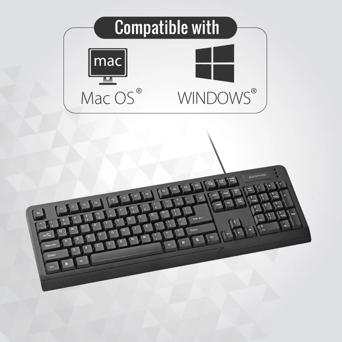 Professional Ergonomic Wired Keyboard