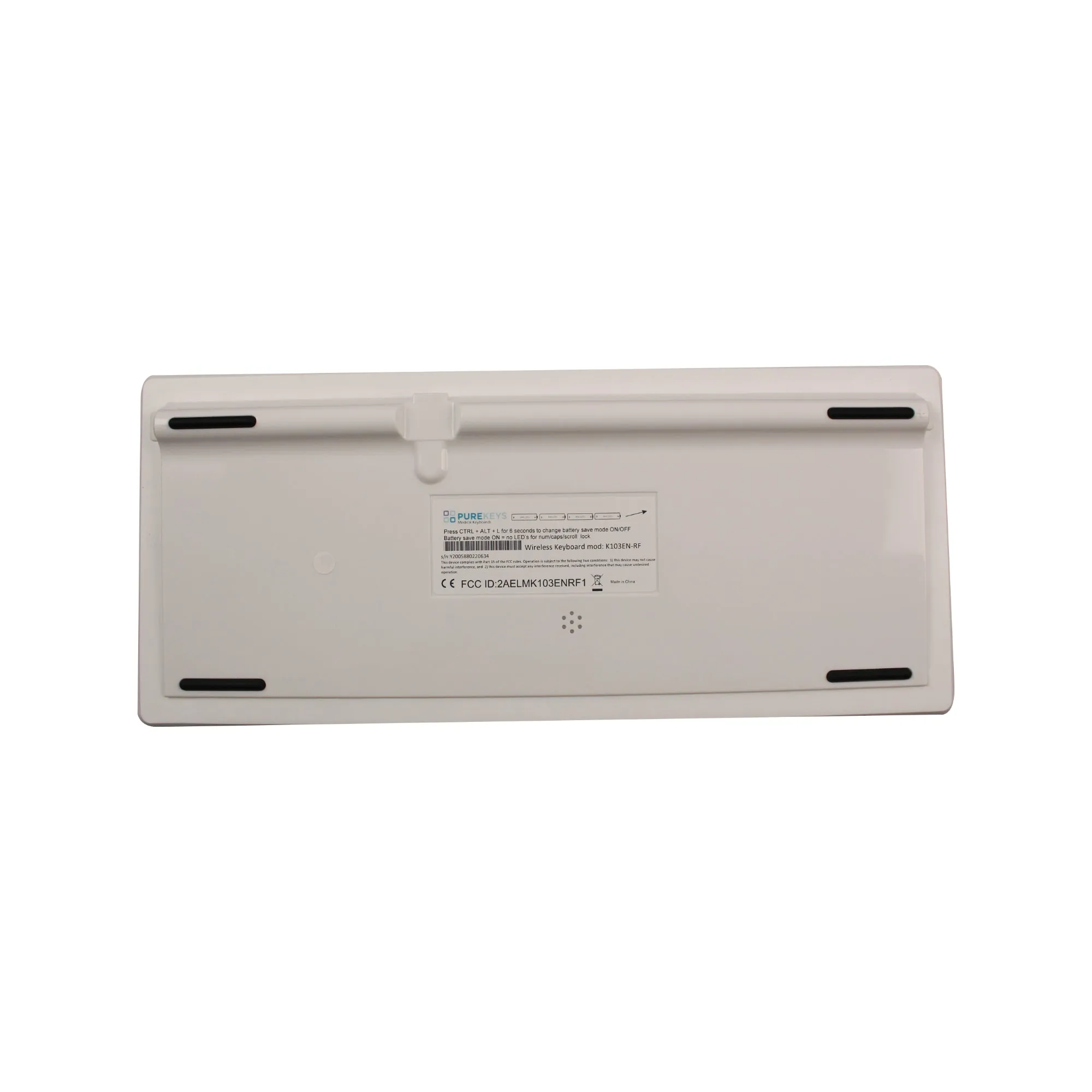 Purekeys Wireless Compact Medical Keyboard - IP66 with Tactile Feedback