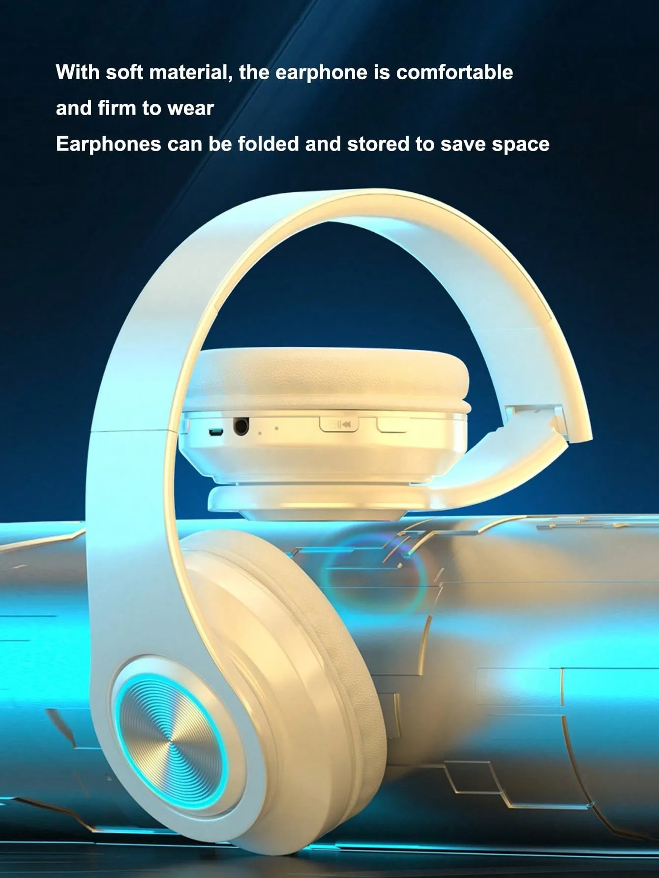 RGB Colorful LED Lights Headphones Over Ear