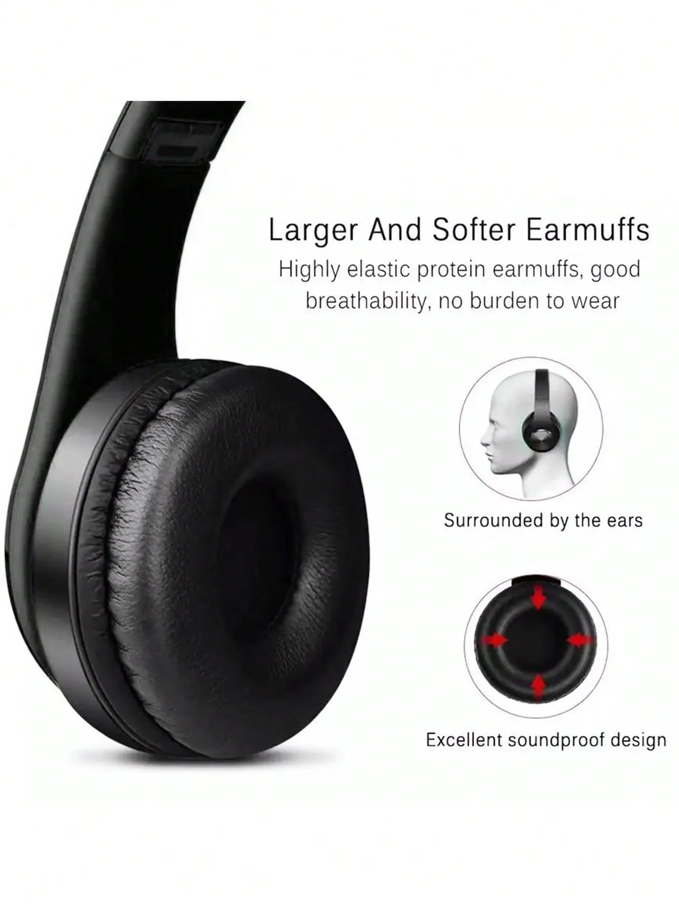 RGB Colorful LED Lights Headphones Over Ear