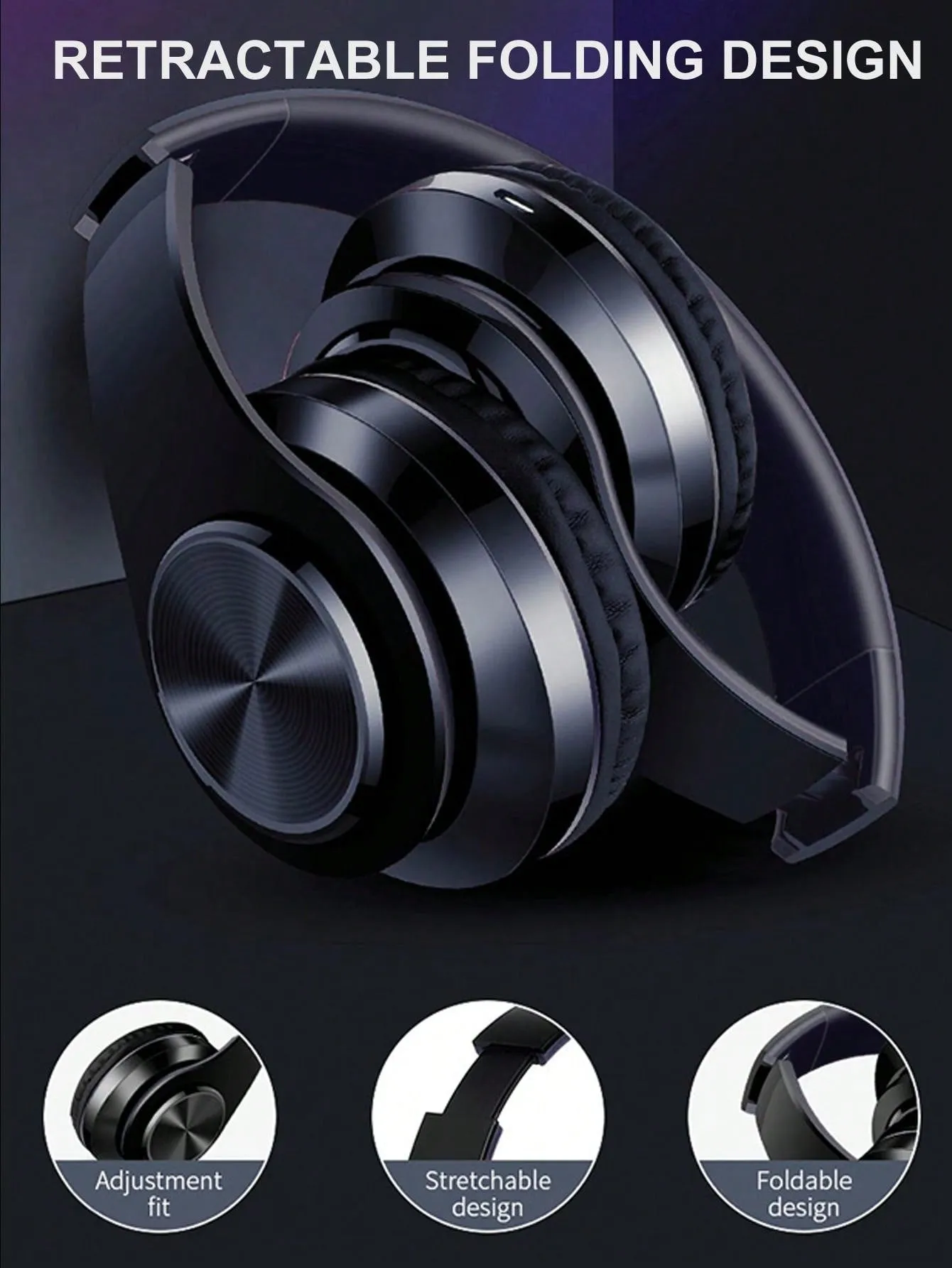 RGB Colorful LED Lights Headphones Over Ear