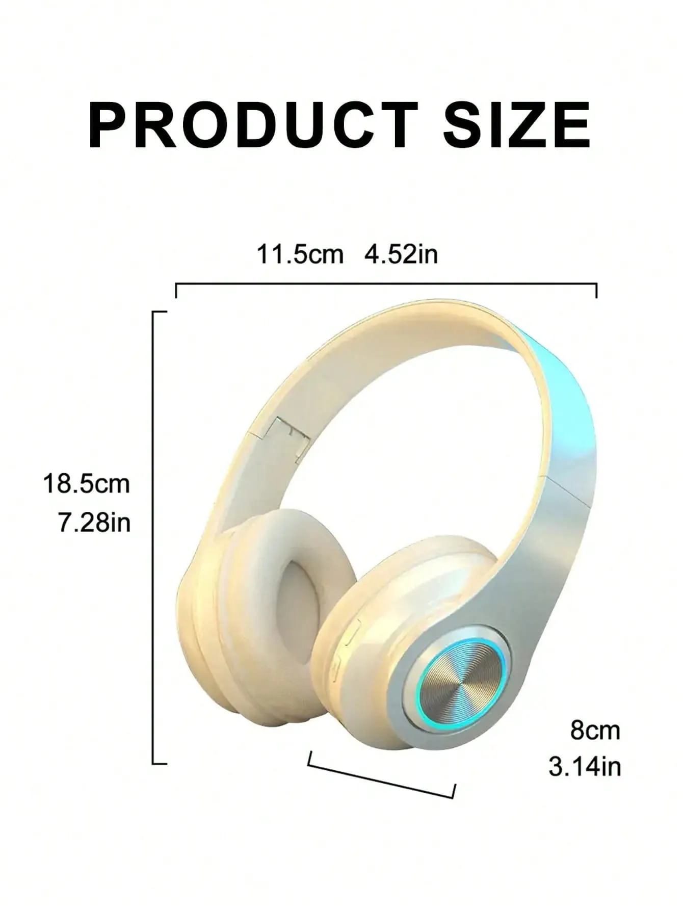 RGB Colorful LED Lights Headphones Over Ear