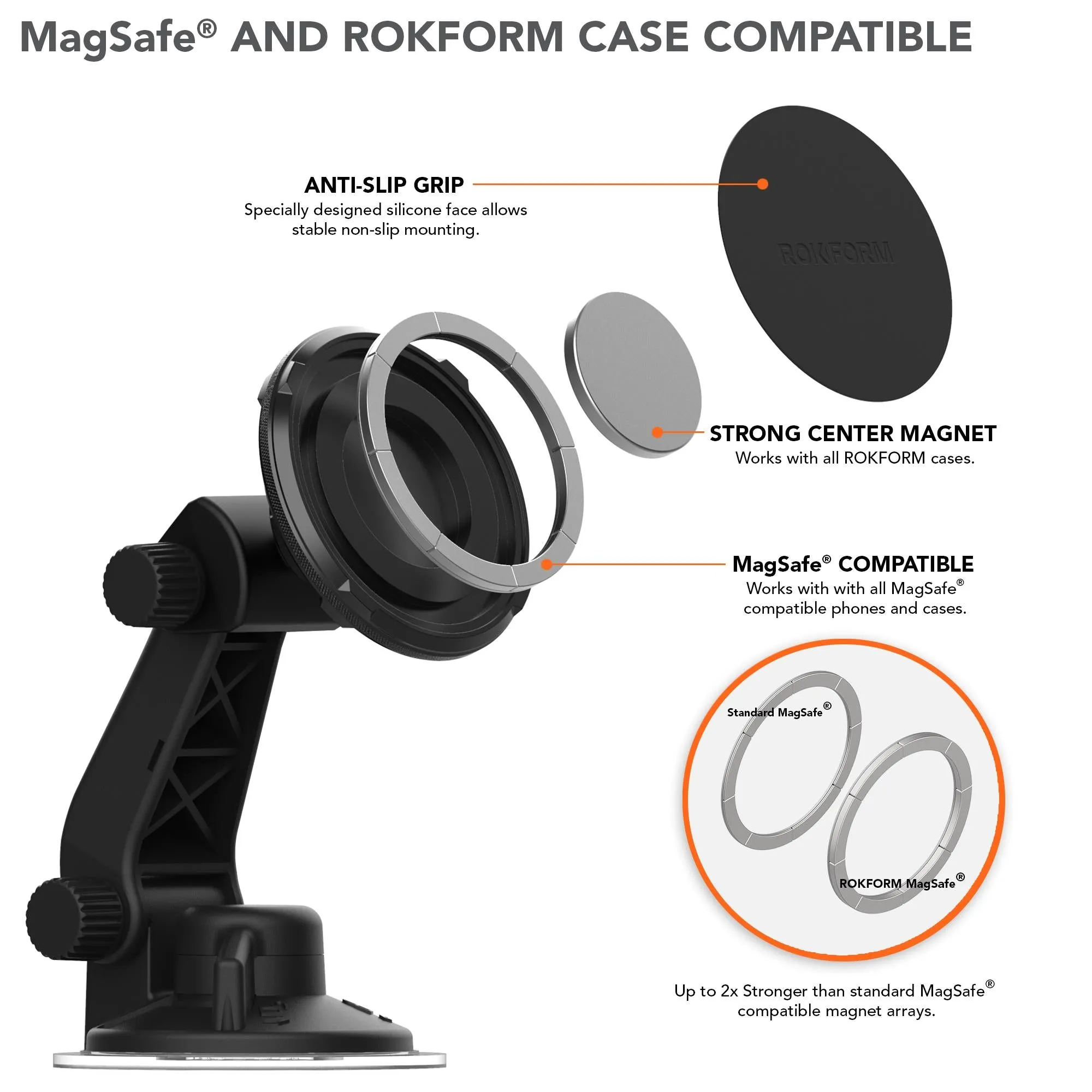Rokform Magnetic Windshield Suction Mount