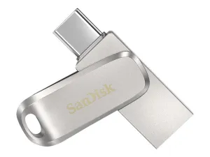 Sandisk Ultra Dual Drive Luxe - Usb Flash Drive - 256 Gb - Usb 3.1 Gen 1 / Usb-C - Silver