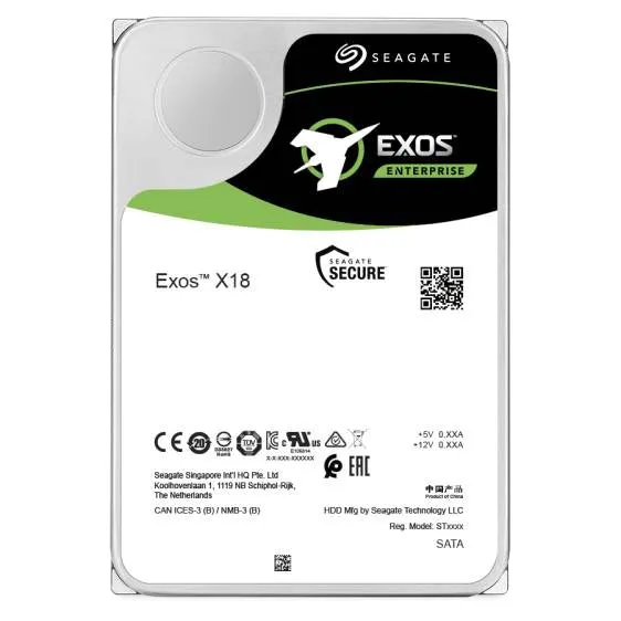 Seagate Hard Drive Exos X18 - 18 Tb - 3.5" - Sata 6 Gb/S