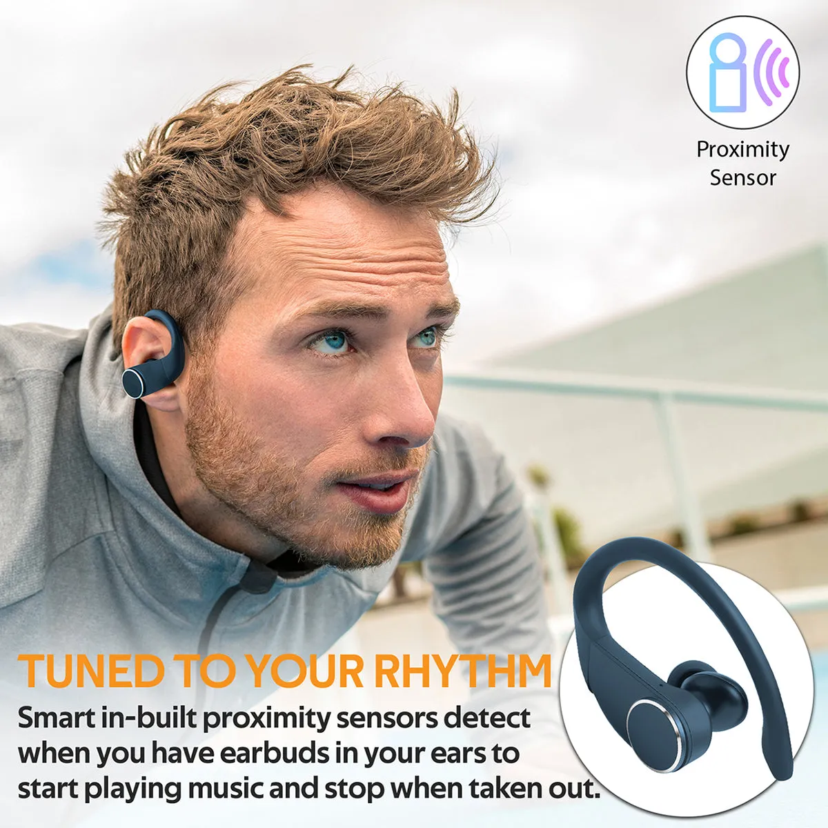 Smart Sporty TWS Earbuds with IntelliTap
