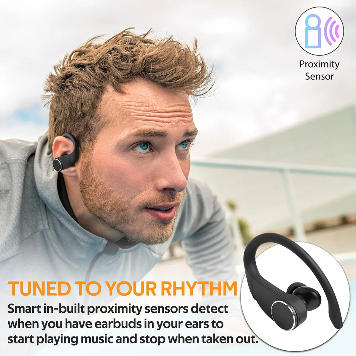 Smart Sporty TWS Earbuds with IntelliTap
